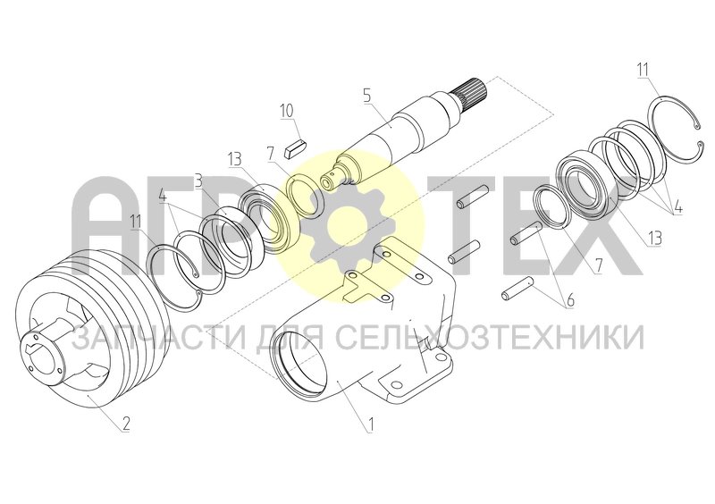 Привод гидронасоса (РСМ-10Б.05.04.050А) (№2 на схеме)